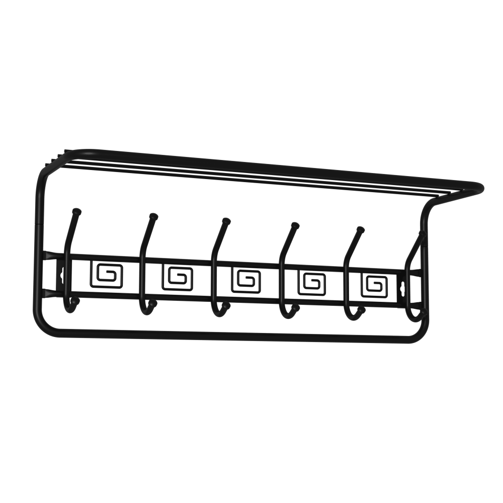 Вешалка с полкой «Ажур 80» Черный