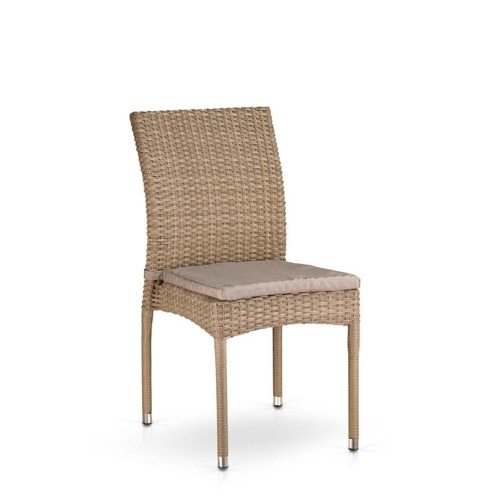 Обеденный комплект плетеной мебели «T257B» Y380B-W65 Light Brown