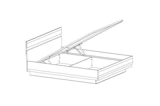 Кровать с подъемным механизмом «Линате» 140/TYP 91-01