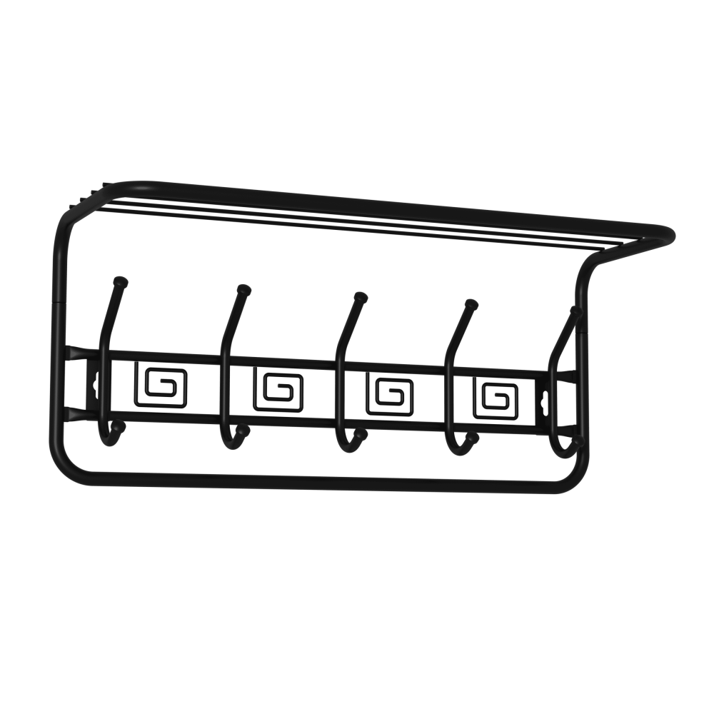 Вешалка с полкой «Ажур 60» Черный